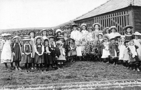 Barnwell Girls, May Day Celebrations, Barnwell, Northamptonshire. 1908